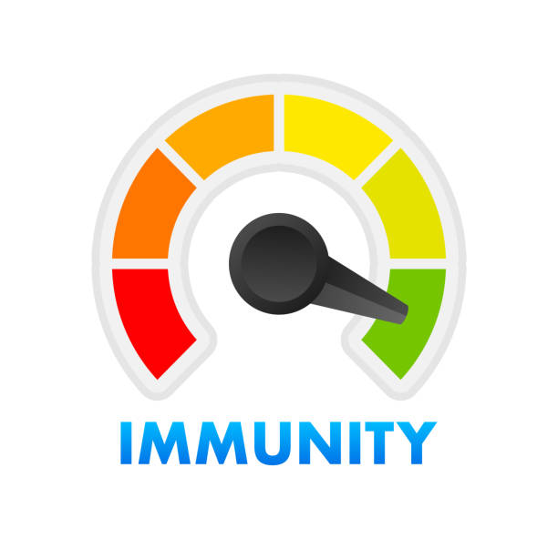 ilustrações, clipart, desenhos animados e ícones de modelo de logotipo do sistema de imunidade. projeto vetorial do sistema imunológico humano. ilustração de vetor plano - immune defence