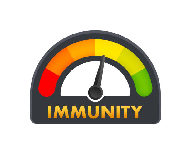 logo-vorlage für das immunitätssystem. vektordesign des menschlichen immunsystems. flache vektorillustration - immune defence stock-grafiken, -clipart, -cartoons und -symbole