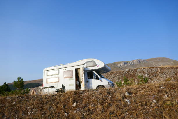 istock A campervan parked in the nature 1401518693
