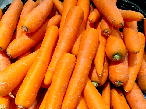 Carrots sold in supermarkets
