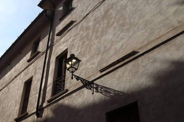 Walls of old buildings. Brescia, Lombardy, Italy, October, 2019.