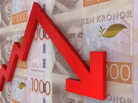 Swedish krona money finance crisis graph