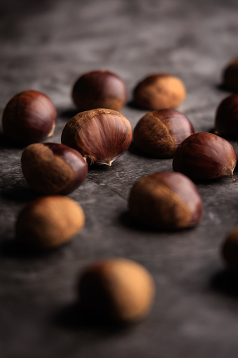 Chestnut in studio shot food photography