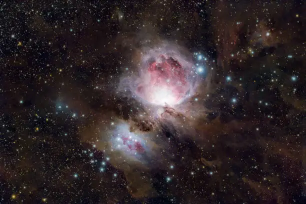 The Great Orion Nebula gas and dust