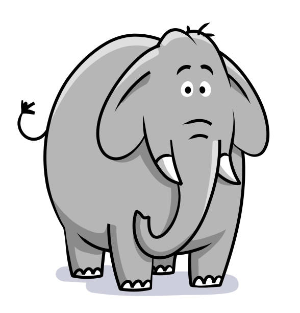 ilustraciones, imágenes clip art, dibujos animados e iconos de stock de linda elephant - tusk