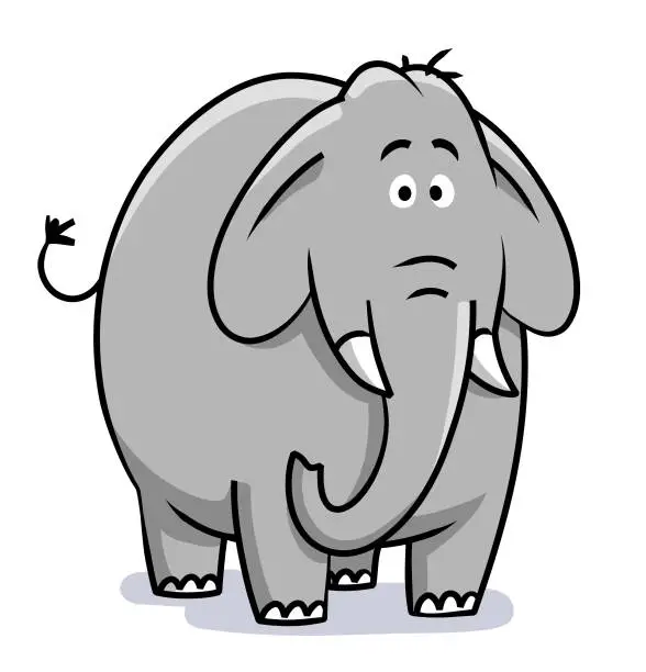 Vector illustration of Cute Elephant
