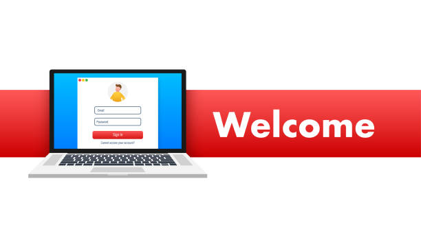 istock The word Welcome. Vector banner with the text colored rainbow. Vector stock illustration 1401526906