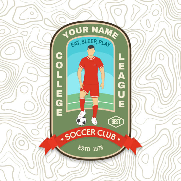 Soccer, football club patch design. Vector illustration. vector art illustration