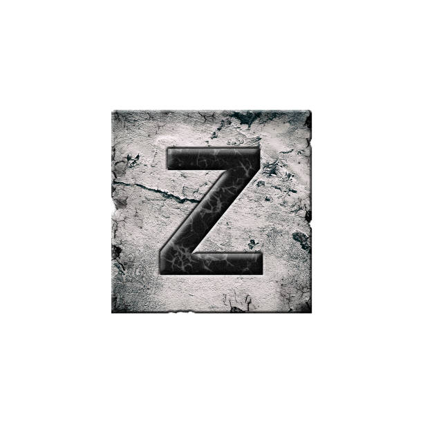 istock Letter Z. Alphabet on stone blocks. Isolated on white background. Education. 1401529342