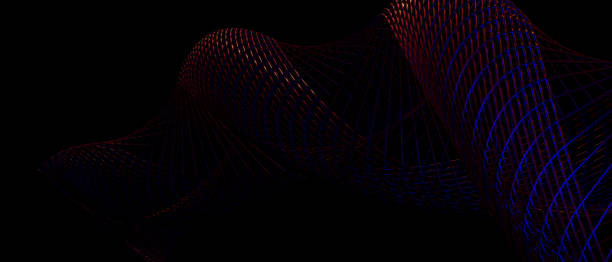 istock Artistic Abstract Flow Blue Purple Banner Background Wallpaper 3D Render 1401531293