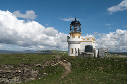 Lighthouse on the Brough of Birsay, Orkney Islands, Scotland