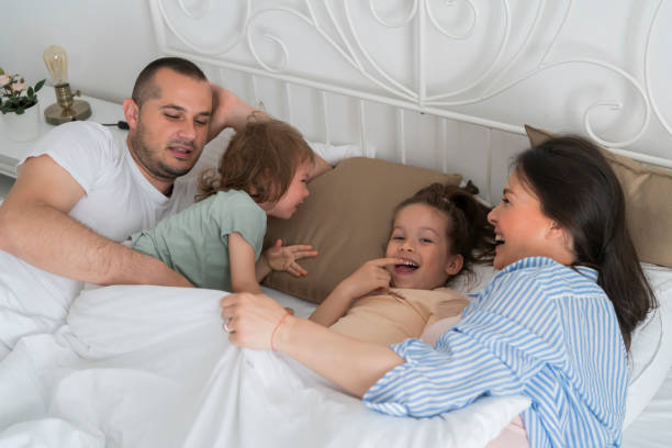 istock Morning cuddling and tickling 1401535040