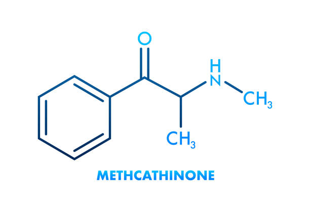 의료 디자인을위한 methcathinone 공식. 흰색 배경에 methcathinone 화학 공식. - 18643 stock illustrations