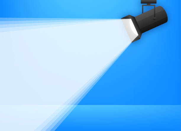 Abstract mockup with blue projecton white background for banner design. Abstract blue light effect backgroun Abstract mockup with blue projecton white background for banner design. Abstract blue light effect background. clip art of illuminated letter a stock illustrations