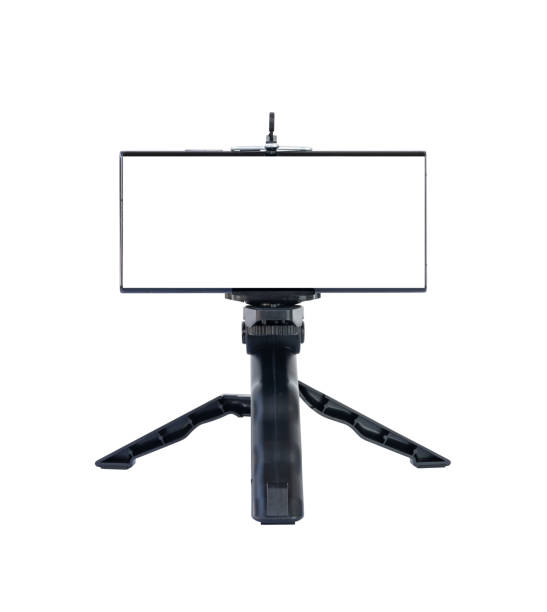 istock smart phone with mini tripod for live streaming and vlogging isolate background clipping path 1401539631