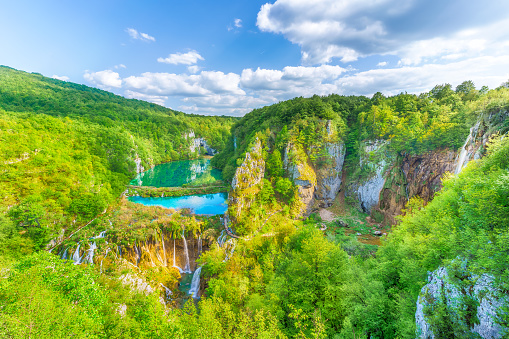 Landscape with Plitvice national park, Croatia