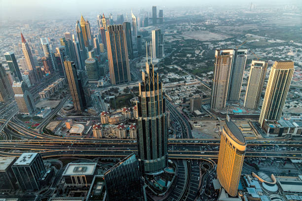 istock Sunset over downtown Dubai in the evening, UAE 1401546362