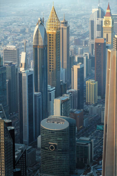 View of downtown Dubai from Burj Khalifa, United Arab Emirates