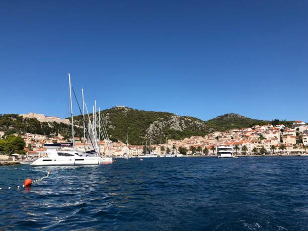 istock Hvar island and town Dalmatia Croatia next to Split 1401557148
