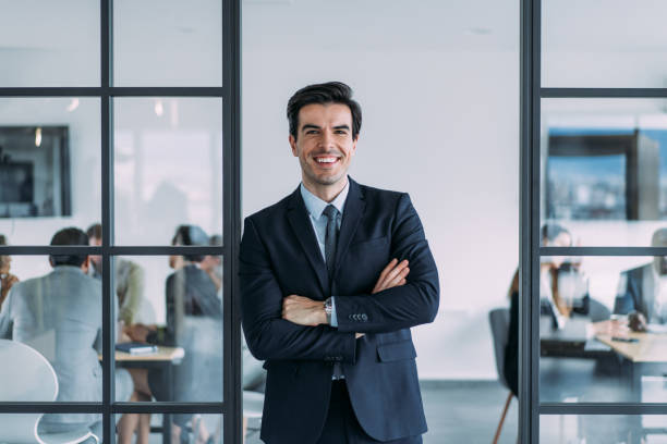 istock Successful businessman in the office. 1401557246