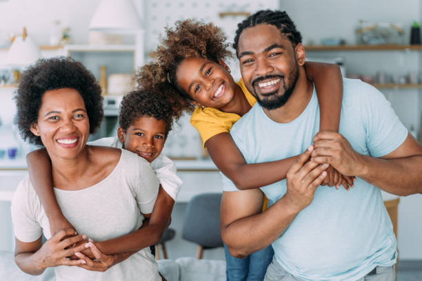 istock Happy family at home. 1401557311