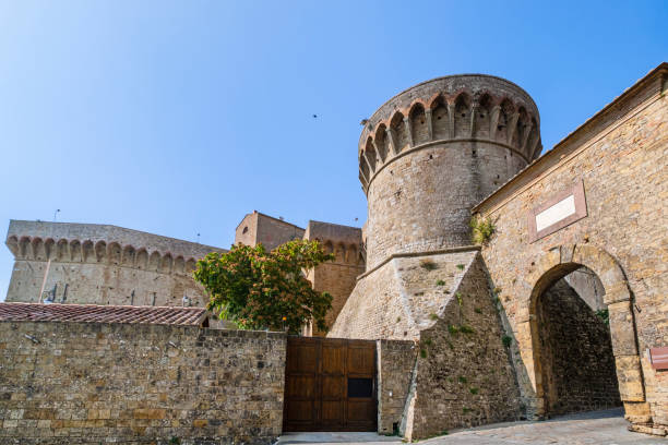San Matteo medieval tower in Montopoli in Val d'Arno. It is a municipality in the Province of Pisa in the Italian region Tuscany.