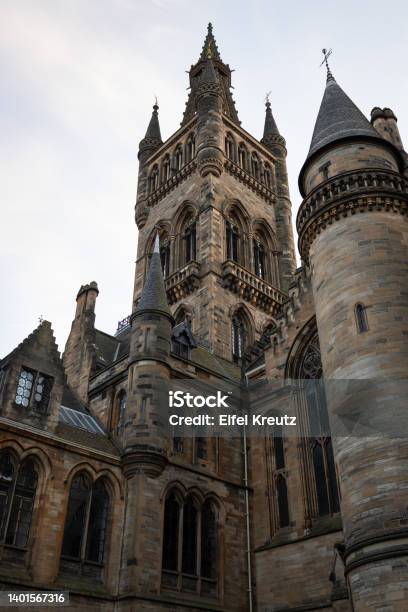 Campus Quadrangle At The University Of Glasgow Stock Photo - Download Image Now - Hogwarts School of Witchcraft and Wizardry, University of Glasgow, 19th Century