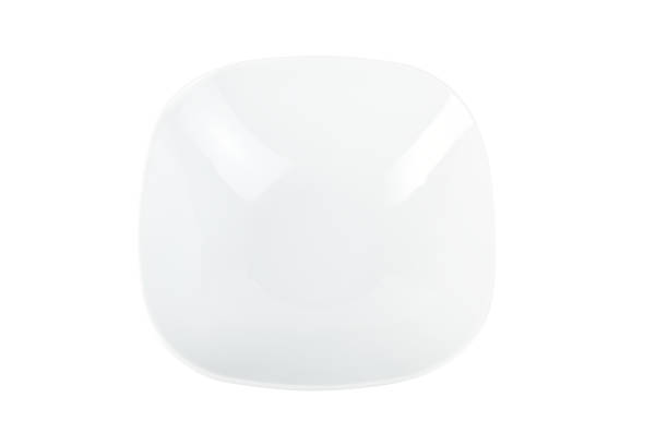 Porcelain plate bowl isolated on the white background (Clipping Path)