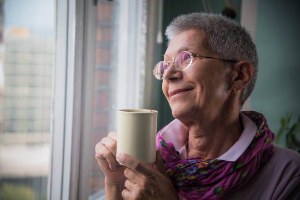 istock Grandma enjoying her morning coffee 1401568288