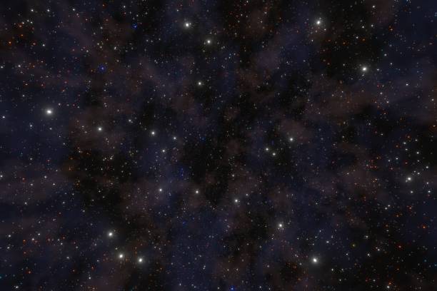 istock Starry space or star field background. Outer space wallpaper and starry night sky. Stars in the night sky nebula and galaxy 3d illustration 1401569910