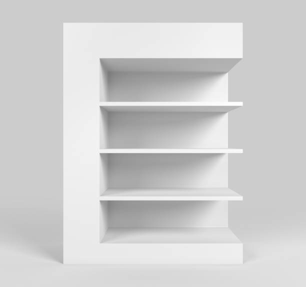 istock Big PDQ Display. Empty Packaging Display Stand In Front View. Display Rack For Supermarket. 3D Render 1401570376