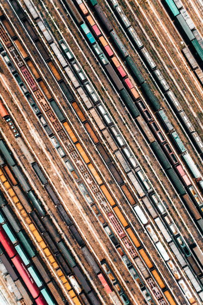 istock Freight Trains and Railway Station 1401572836