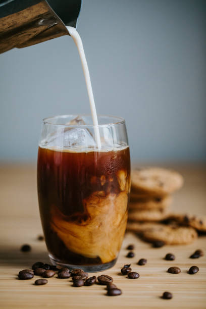 istock Iced latte on wooden table 1401574139