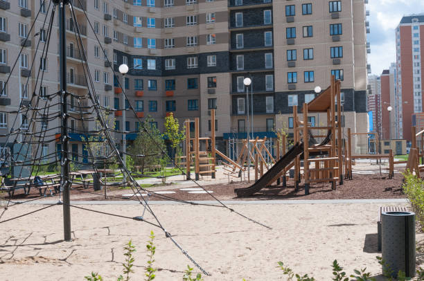 istock Playground at summer time in a city yard 1401577276