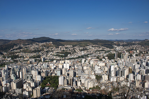 Partial view of the city of Juiz de Fora in the state of Minas Gerais in Brazil.