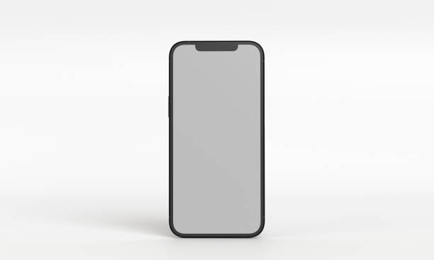 istock Illustration 3d render of isometric rectangles simulating a telephone in a 3d space with blank spaces. From different perspectives and views to help rock up for applications. 1401588228