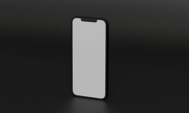 istock Illustration 3d render of isometric rectangles simulating a telephone in a 3d space with blank spaces. From different perspectives and views to help rock up for applications. 1401588238