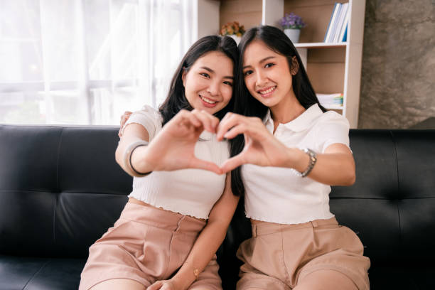istock LGBT lesbian couple, love concept, happy time 1401592995