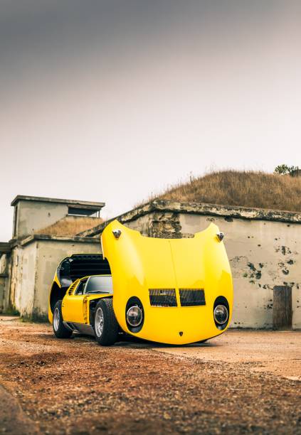 Yellow Lamborghini Miura San Fran, CA, USA
11/2/2021
Yellow Lamborghini Miura with the front clam shell open lamborghini miura stock pictures, royalty-free photos & images