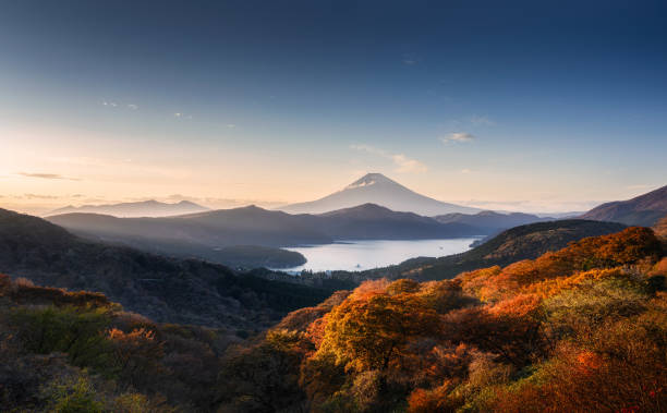 Mt Fuji and lake Ashi from Daikanzan