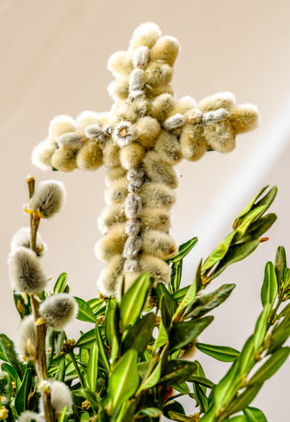 typical bavarian pussy willow bouquet for eastern - photo