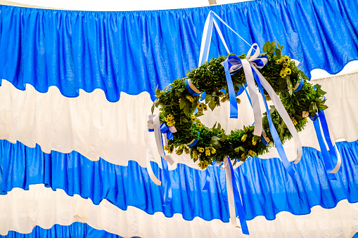 typical decoration at a bavarian beertent photo