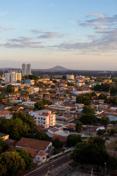 Urban panorama of the city of Cuiabá urban panorama of the city of Cuiabá with "Morro de Santo Antônio" in the background cuiabá stock pictures, royalty-free photos & images