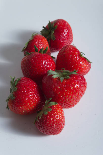 istock Fresh strawberries on a white background close-up 1401598932