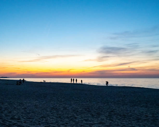 istock Lake Michigan beach after sunset 1401603868