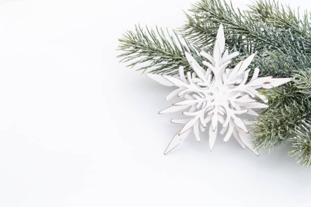 istock Christmas decoration on white background. 1401603918