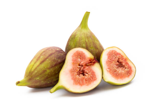 istock Fig fruits isolated on white background. Top view. Flat lay pattern 1401604430