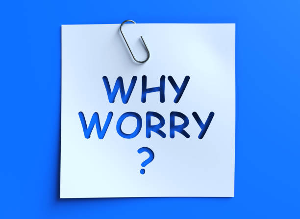 Why worry question stock photo