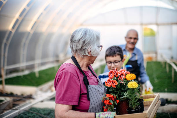 istock Gardening with grandson 1401617101