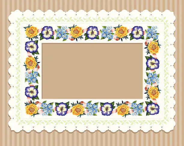 Vector illustration of Garden Flower Frame